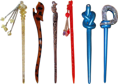 

SHIVANI Combo of Multi Color Juda Sticks Bun Stick(Multicolor)
