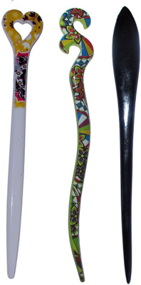 

MOOFI Combo of Multi Color Juda Sticks Bun Stick(Multicolor)