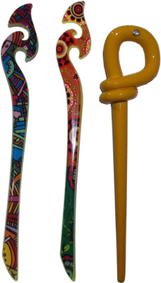 

KIPO Combo of Multi Color Juda Sticks Bun Stick(Multicolor)