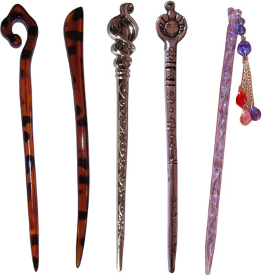 

MAHANTA Combo of Multi Color Juda Sticks Bun Stick(Multicolor)