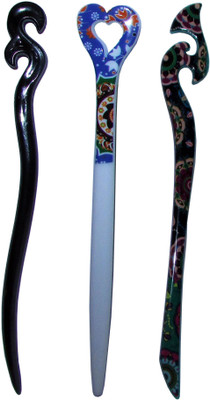 

PRABHAS Combo of Multi Color Juda Sticks Bun Stick(Multicolor)