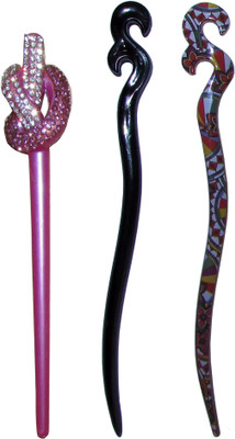 

ZOORP Combo of Multi Color Juda Sticks Bun Stick(Multicolor)