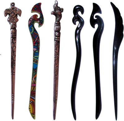 

GIMU Combo of Multi Color Juda Sticks Bun Stick(Multicolor)