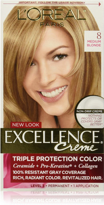 

L'Oréal Paris Excellence Créme Permanent Hair Color, 8 Medium Blonde Hair Color(8 Medium Blonde)