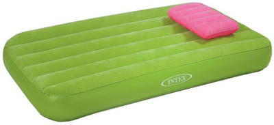 

Intex Cozy Kidz Inflatable Airbed With Inflatable Pillow Inflatable Bed(Green)