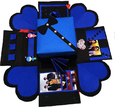 

GIFT CAFE BLUE EXPLOSION BOX Keepsake(Blue, Black)