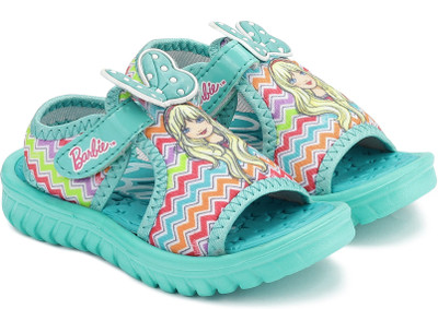 

Barbie Girls Velcro Sports Sandals(Green, Sea green