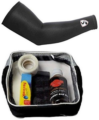 

SG Combo of two- one Cricket bat care kit and one pair of Cricket Sleeves (Large) (Color On Availability)- Cricket Kit