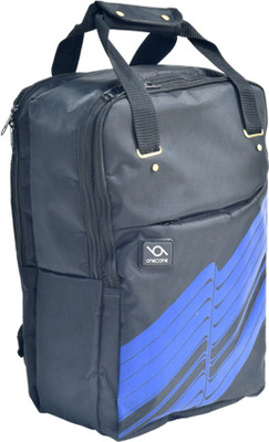 One O One 17 inch Laptop Backpack(Black, Blue)