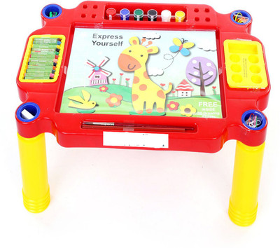 

Grab Offers 3 In 1 Learning Desk Learn, Write And Paint With Colours,Pencil,Eraser And Much More For Kids.(Multicolor)
