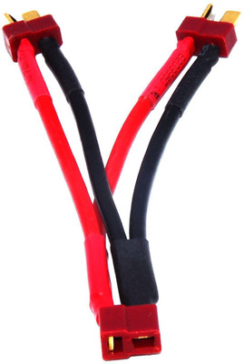

SunRobotics T-plug Female to 2pcs T-plug Male Y Wire Harness Dean Parallel Battery Connector(Red, Black)