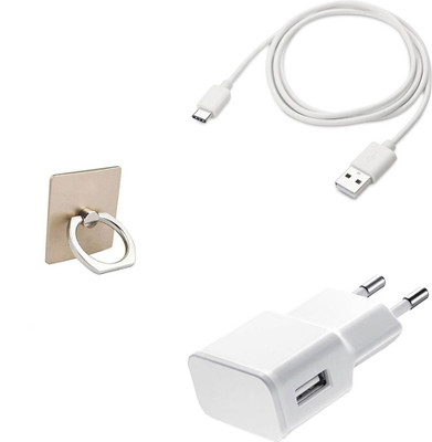 DAKRON Wall Charger Accessory Combo for Motorola Moto M(White)