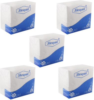 

Shrayati Premium Paper Napkins-05 White Napkins(5 Sheets)