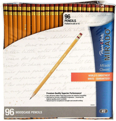 

Paper Mate Mate Mirado Woodcase Pencils, HB #2, Yellow Barrel, 96 Count Pencil(Graphite Black)