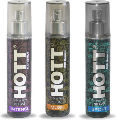 

HOTT Set of 3 Intense, Musk & Sport Perfume for Men - 60 ML No Gas & Long Lasting Pocket Perfume Perfume - 60 ml(For Men)