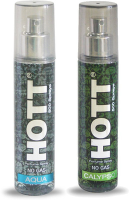 

HOTT Set of 2 Aqua & Calypso Perfume for Men - 150 ML No Gas & Long Lasting Pocket Perfume Perfume - 60 ml(For Men)