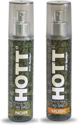 HOTT Set of 2 Musk & Noir Perfume for Men - 60ml No Gas & Long Lasting Pocket Perfume Perfume - 60 ml(For Men)