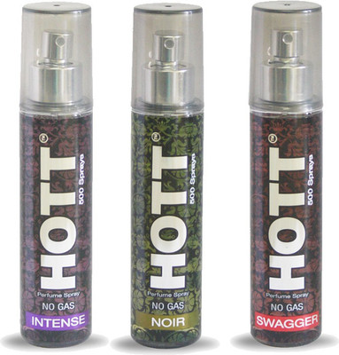 

HOTT Set of 3 Intense, Swagger & Noir Perfume for Men - 60 ML No Gas & Long Lasting Pocket Perfume Perfume - 60 ml(For Men)
