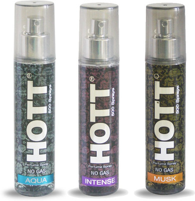 

HOTT Set of 3 Aqua, Musk & Intense Perfume for Men - 60 ML No Gas & Long Lasting Pocket Perfume Perfume - 60 ml(For Men)