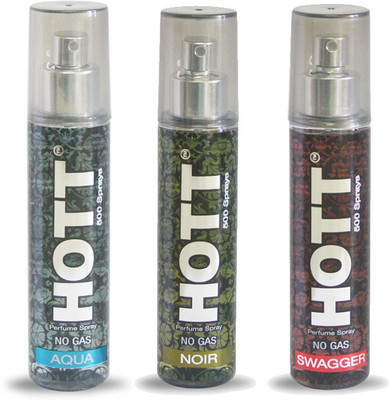 

HOTT Set of 3 Aqua, Noir & Swagger Perfume for Men - 60 ML No Gas & Long Lasting Pocket Perfume Perfume - 60 ml(For Men)