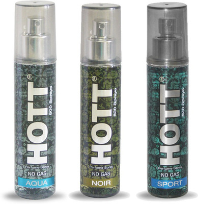 

HOTT Set of 3 Aqua, Noir & Sport Perfume for Men - 60 ML No Gas & Long Lasting Pocket Perfume Perfume - 60 ml(For Men)