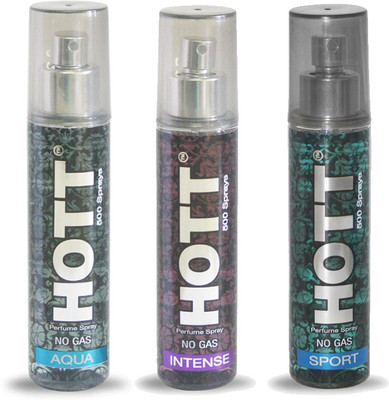 

HOTT Set of 3 Aqua, Sport & Intense Perfume for Men - 60 ML No Gas & Long Lasting Pocket Perfume Perfume - 60 ml(For Men)