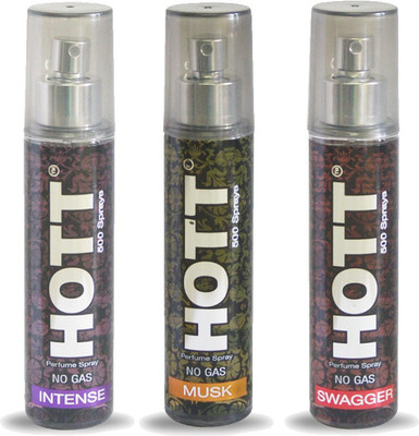 

HOTT Set of 3 Intense, Musk & Swagger Perfume for Men - 60 ML No Gas & Long Lasting Pocket Perfume Perfume - 60 ml(For Men)