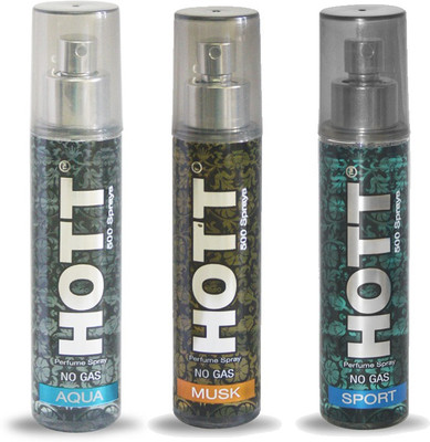 

HOTT Set of 3 Aqua, Musk & Sport Perfume for Men - 60 ML No Gas & Long Lasting Pocket Perfume Perfume - 60 ml(For Men)