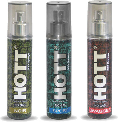 

HOTT Set of 3 Noir, Sport & Swagger Perfume for Men - 60 ML No Gas & Long Lasting Pocket Perfume Perfume - 60 ml(For Men)