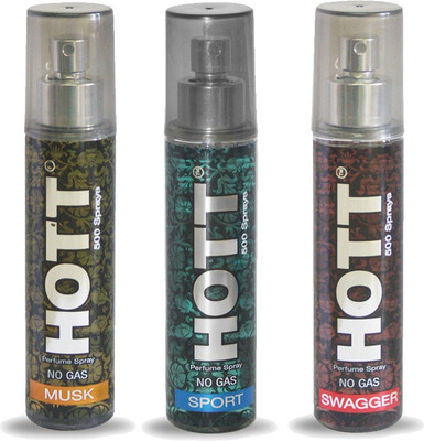 

HOTT Set of 3 Musk, Sport & Swagger Perfume for Men - 60 ML No Gas & Long Lasting Pocket Perfume Perfume - 60 ml(For Men)