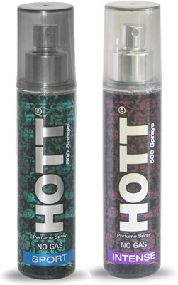 

HOTT Set of 2 Sport & Intense Perfume for Men - 60ml No Gas & Long Lasting Pocket Perfume Perfume - 60 ml(For Men)
