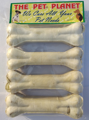 

The Pet Planet 6" Rawhide Pressed Dog Chew Bone Beef 350 g Dry Dog Food(Pack of 4)