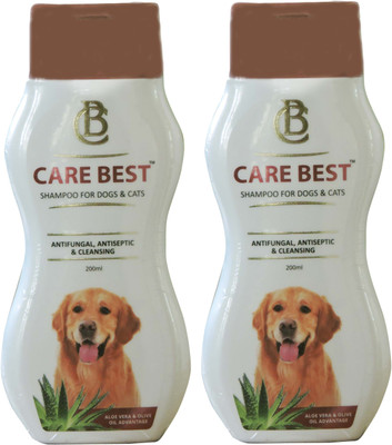 

skyec care best shampoo for dogs & cats 200ml, 2 pack Anti-fungal aloevera Dog Shampoo(200 ml)