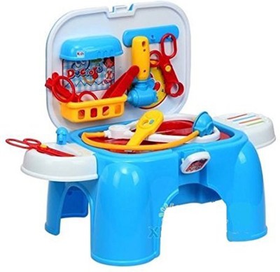 

GRAPPLE DEALS Carry Along 2 in 1 Doctor Play Set With Sitting Stool For Kids.