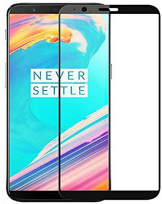 NUCOSMO Edge To Edge Tempered Glass for Edge to Edge curved Screen Protector, HD Full Glass, Scratch Proof, OnePlus 5T(Pack of 1)