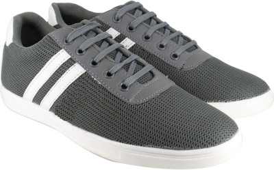 

LeatherKraft Sporty Sneakers For Men(Grey