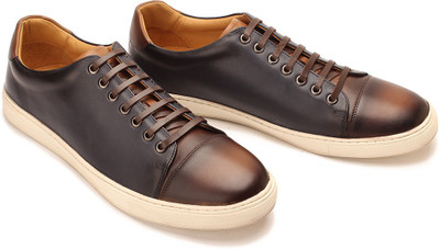 

Drish Lightweight Leather Sneakers For Men(Brown