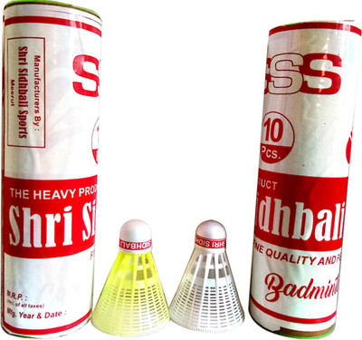 

SSS SSBTSC03 Plastic Shuttle - White, Yellow(Medium, 77, Pack of 2)