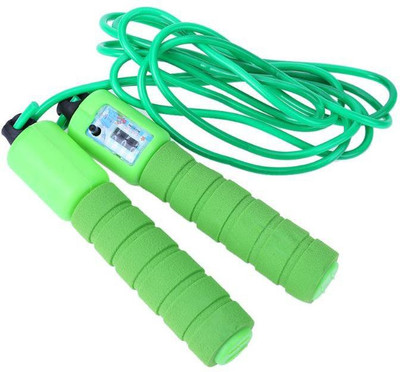 

GOCART Outdoor Skipping Rope Adjustable Cord Speed Fitness Aerobic Cotton Sponge Count Sporting Jumping Exercise Equipment Jump Rope Freestyle Skipping Rope(Green, Length: 2.8 inch)