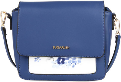 

SUGARUSH Women Casual Blue PU Sling Bag