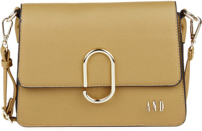 

AND Women Yellow PU Sling Bag