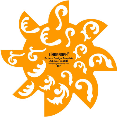 

LINOGRAPH Li-2049 Pattern Design Template Stencil(Pack of 1, Design Template)