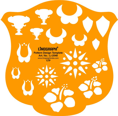 

LINOGRAPH Li-2048 Pattern Design Template Stencil(Pack of 1, Design Template)