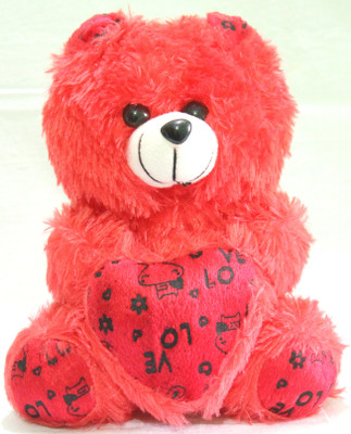 

kabir toys Red Teddy toy best for birthday gift to girl or boy. - 23 cm(Red)