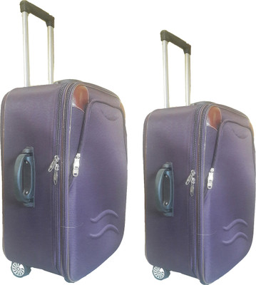 

Aqeeq Regular Purple Faux LeatherEdges Vintage Combo Trolley Set Of 20" & " Check-in Luggage Bag(Mehendi Green,Purple,Red,Turquoise) Check-in Luggage -  inch(Purple