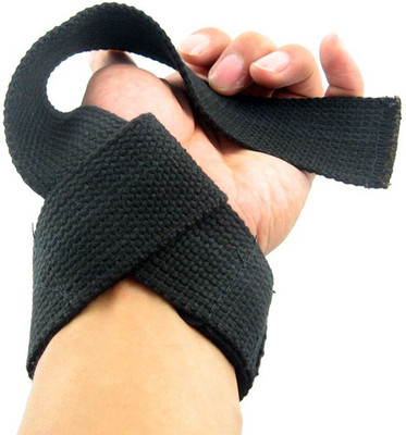 

ARZ Pro Big Grip Weight Lifting Straps (Neoprene) / Gym Training Padded Straps(Black