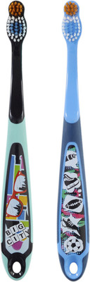 

Jordan Step 6-9 years Bristles Latest Design BPA Free Imported Brush gentle to Teeth & Gems. Made in Malaysia (Random Color) Pack Of 2 Soft Toothbrush(Pack of 2)
