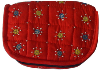 

NavRup Handworks Cosmetic Pouch(Red)