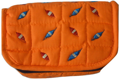 

NavRup Handworks Cosmetic Pouch(Orange)