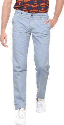 Burbn Slim Fit Men Light Blue Trousers Burbn Slim Fit Men Light Blue Trousers